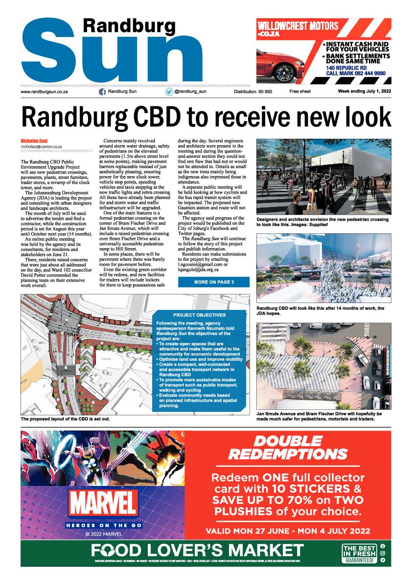 Randburg Sun July 1 2022 page 1