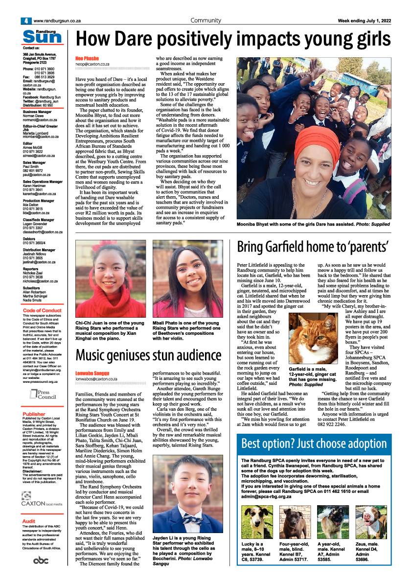 Randburg Sun July 1 2022 page 4