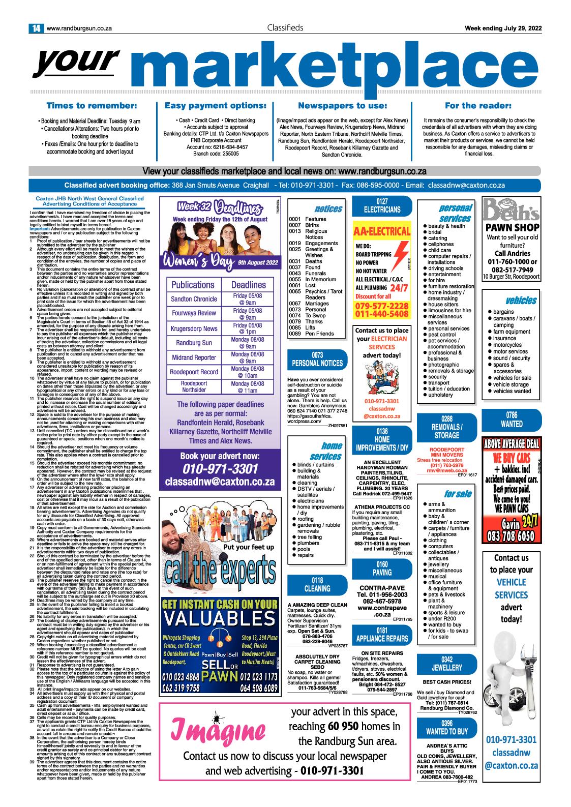 Randburg Sun July 29 2022 page 14