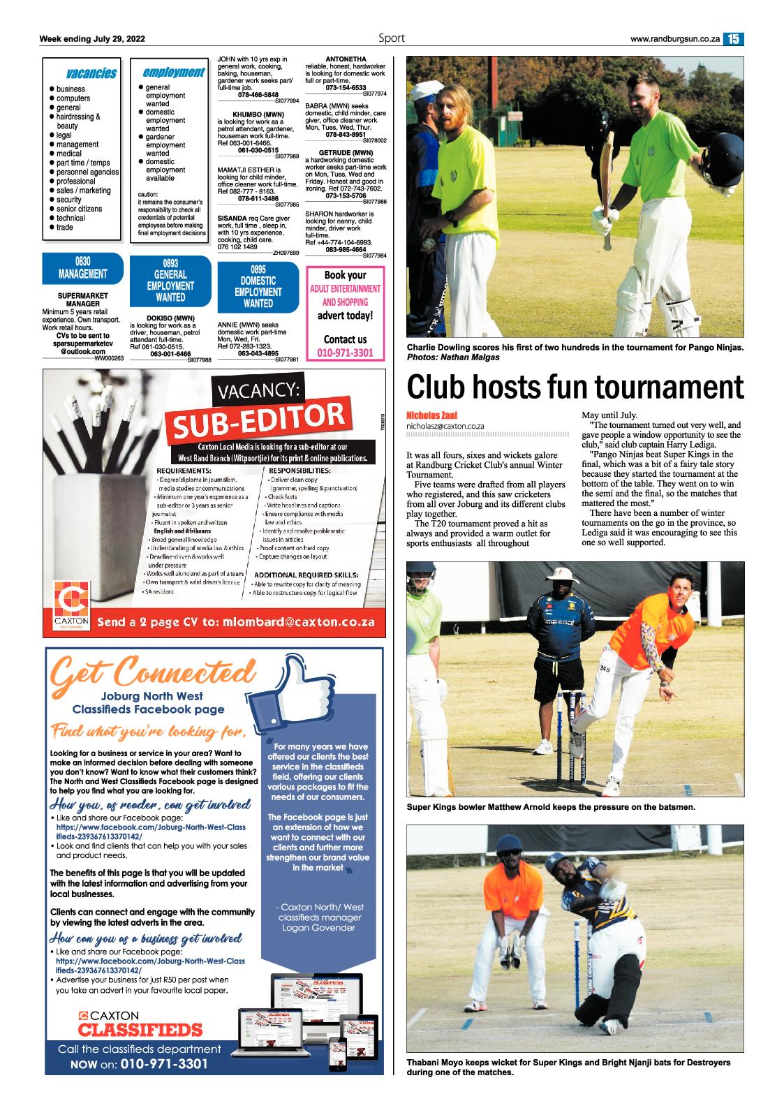 Randburg Sun July 29 2022 page 15