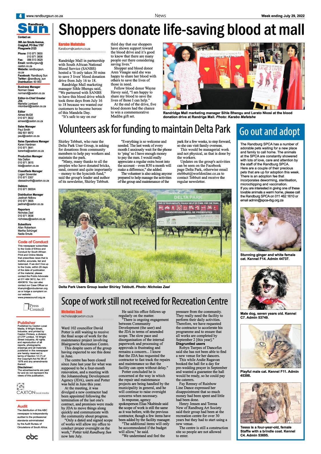 Randburg Sun July 29 2022 page 4