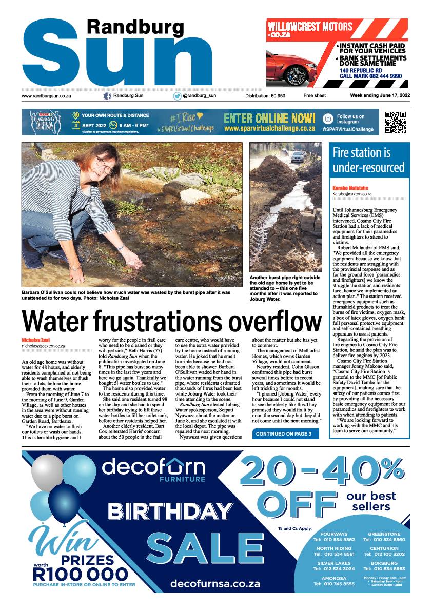 Randburg Sun June 17 2022 page 1