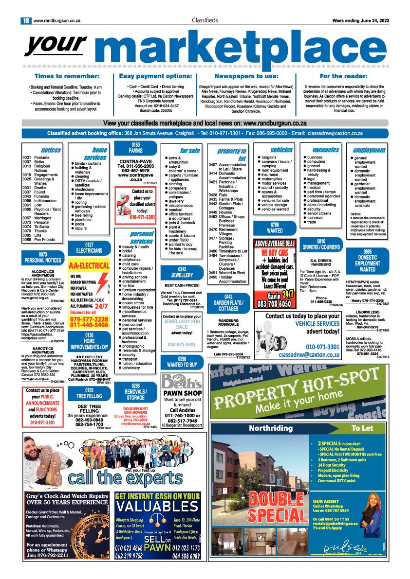 Randburg Sun June 24 2022 page 18