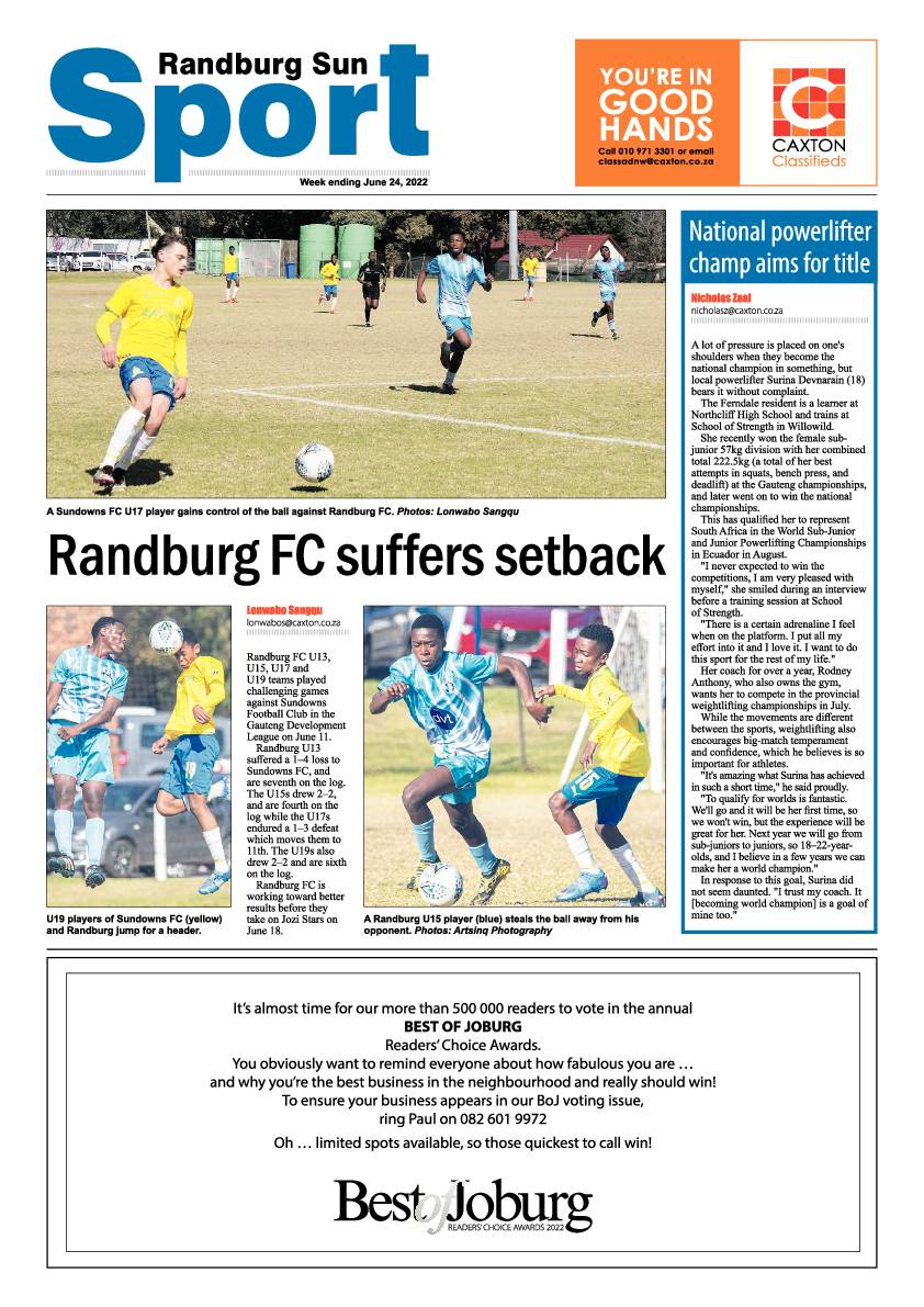 Randburg Sun June 24 2022 page 20