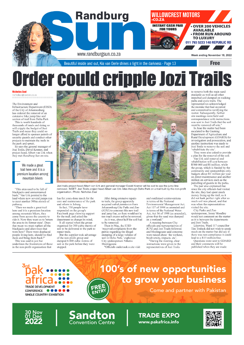 Randburg Sun Nov 18 2022 page 1