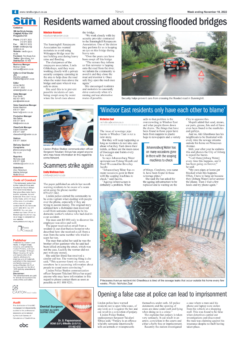 Randburg Sun Nov 18 2022 page 4