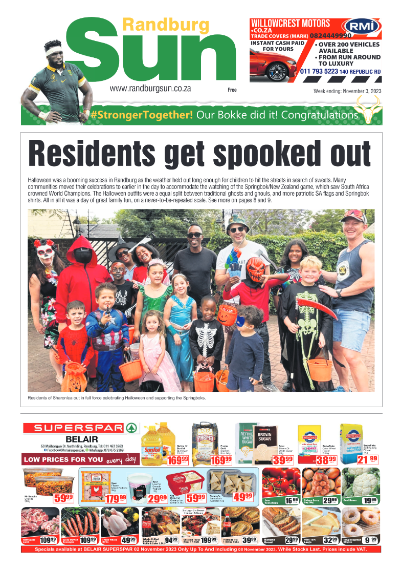 Randburg Sun November 3 2023 page 1