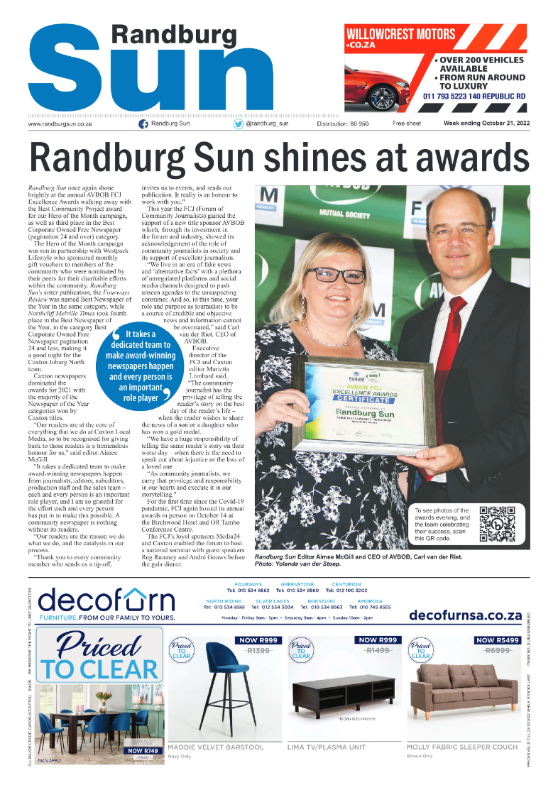 Randburg Sun Oct 21 2022 page 1