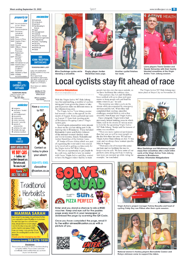 Randburg Sun September 23 2022 page 11