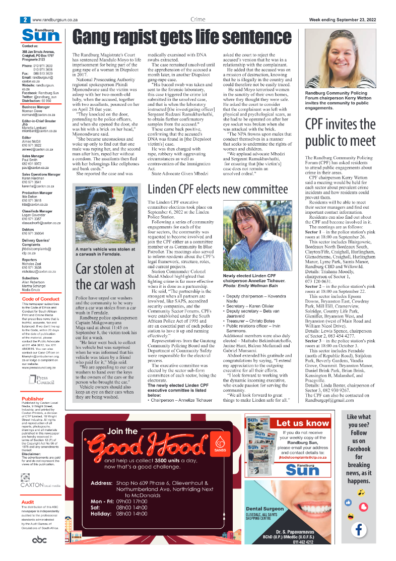 Randburg Sun September 23 2022 page 2