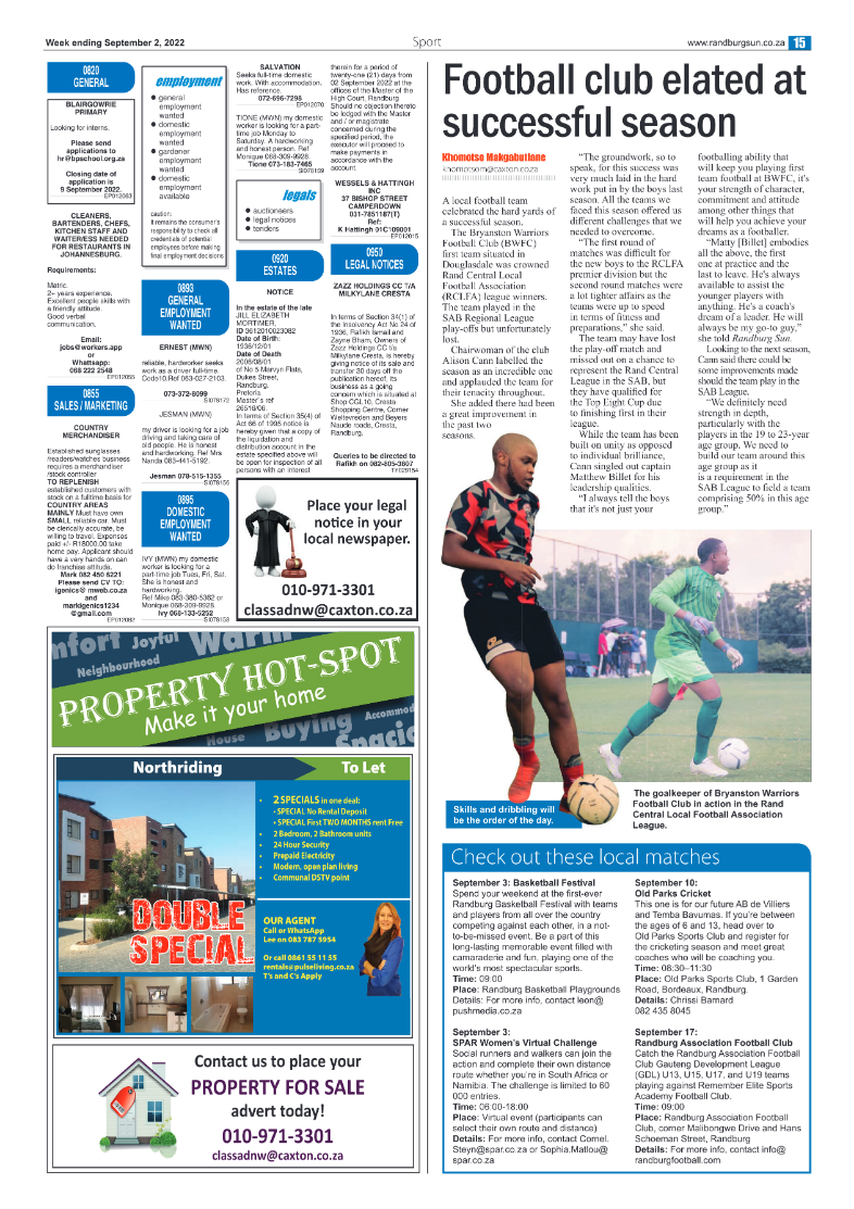 Randburg Sun September 2 2022 page 14