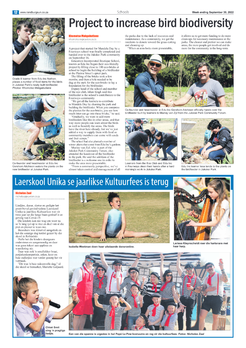 Randburg Sun September 30 2022 page 12