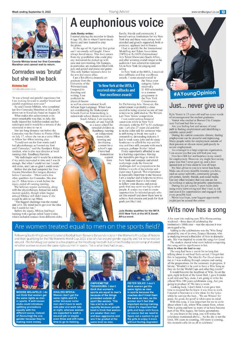 Randburg Sun September 9 2022 page 13