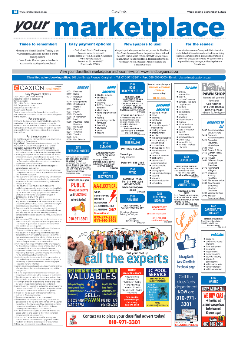 Randburg Sun September 9 2022 page 14