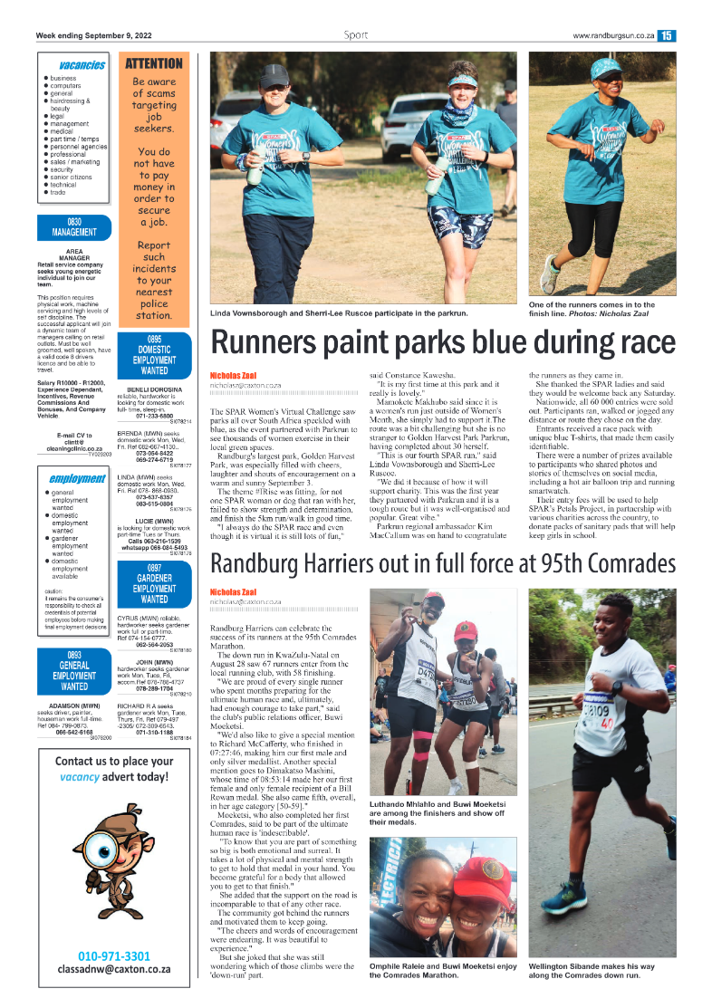 Randburg Sun September 9 2022 page 15