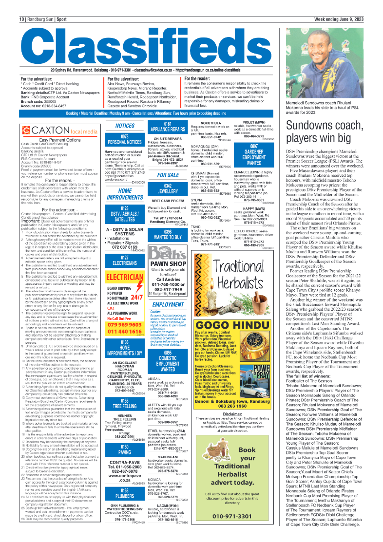 Randburg Sun 09 June 2023 page 10