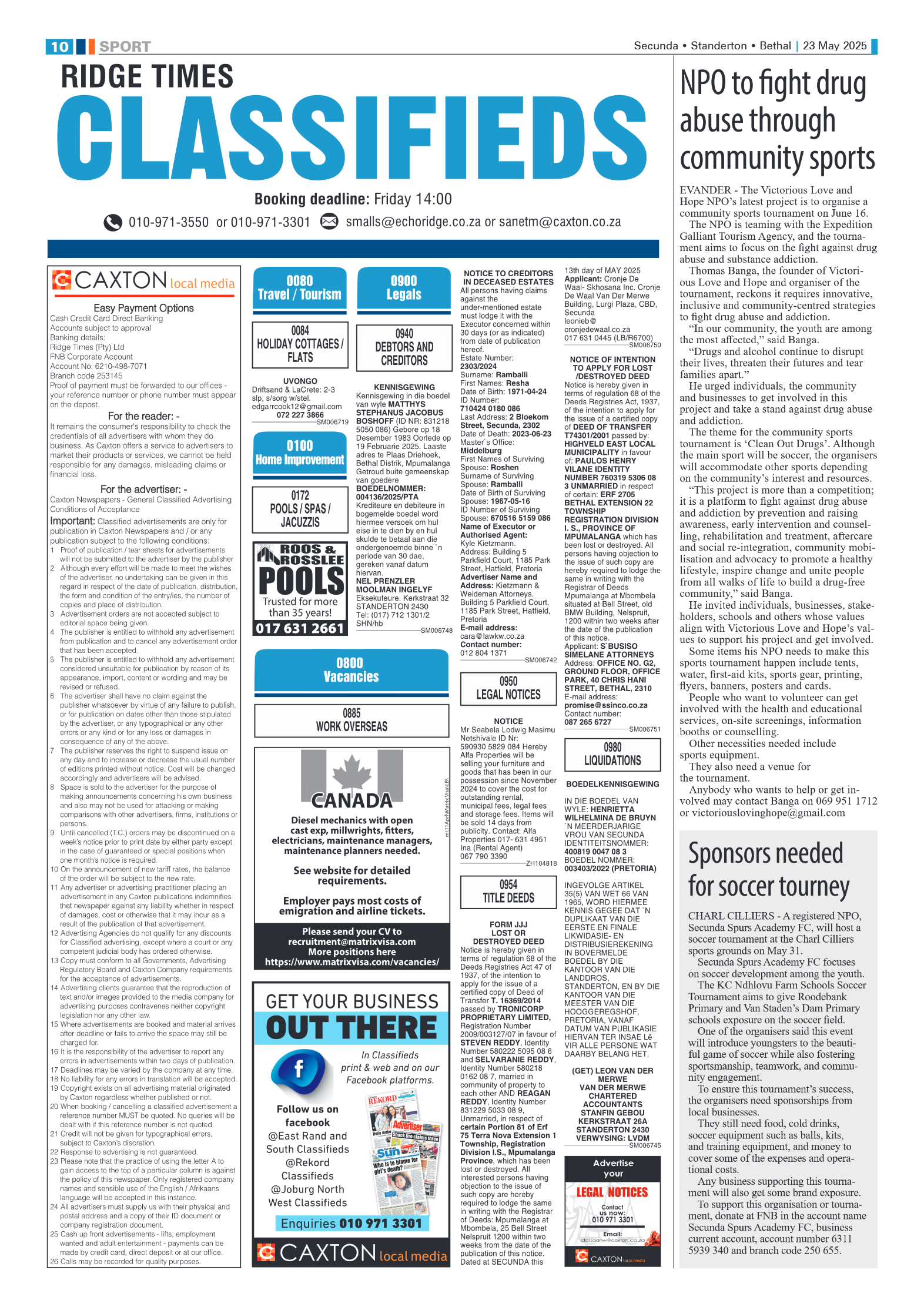 Ridge Times 23 May 2025 page 10