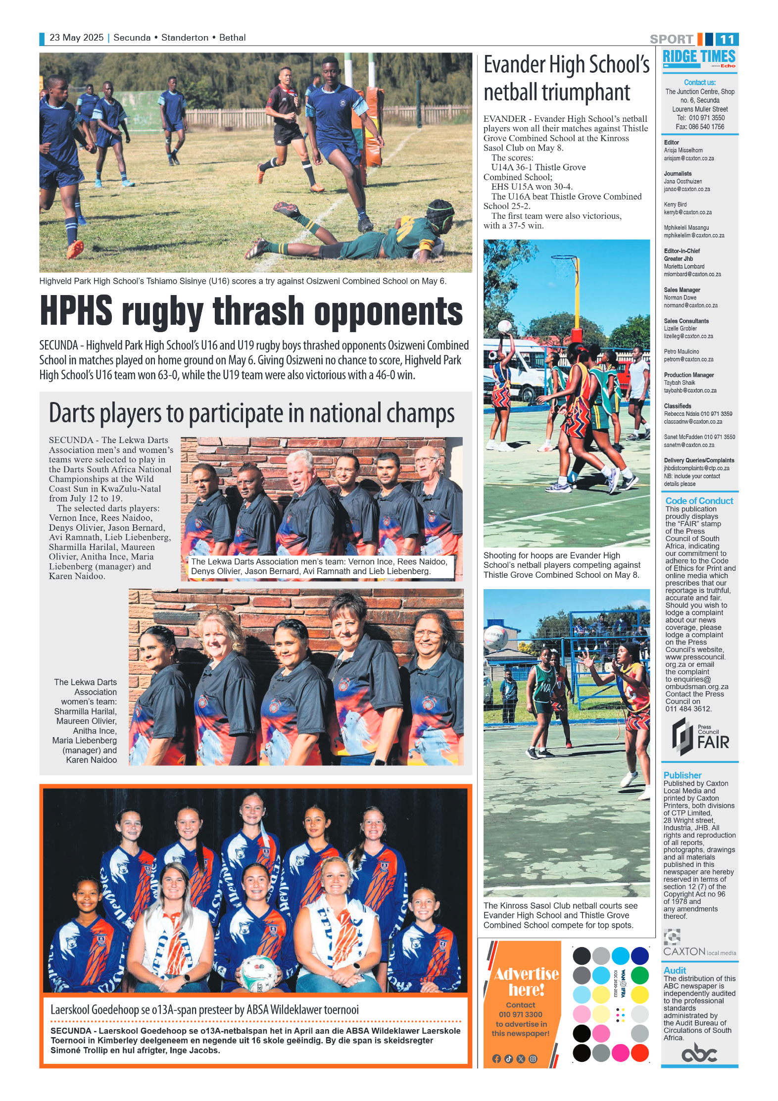 Ridge Times 23 May 2025 page 11