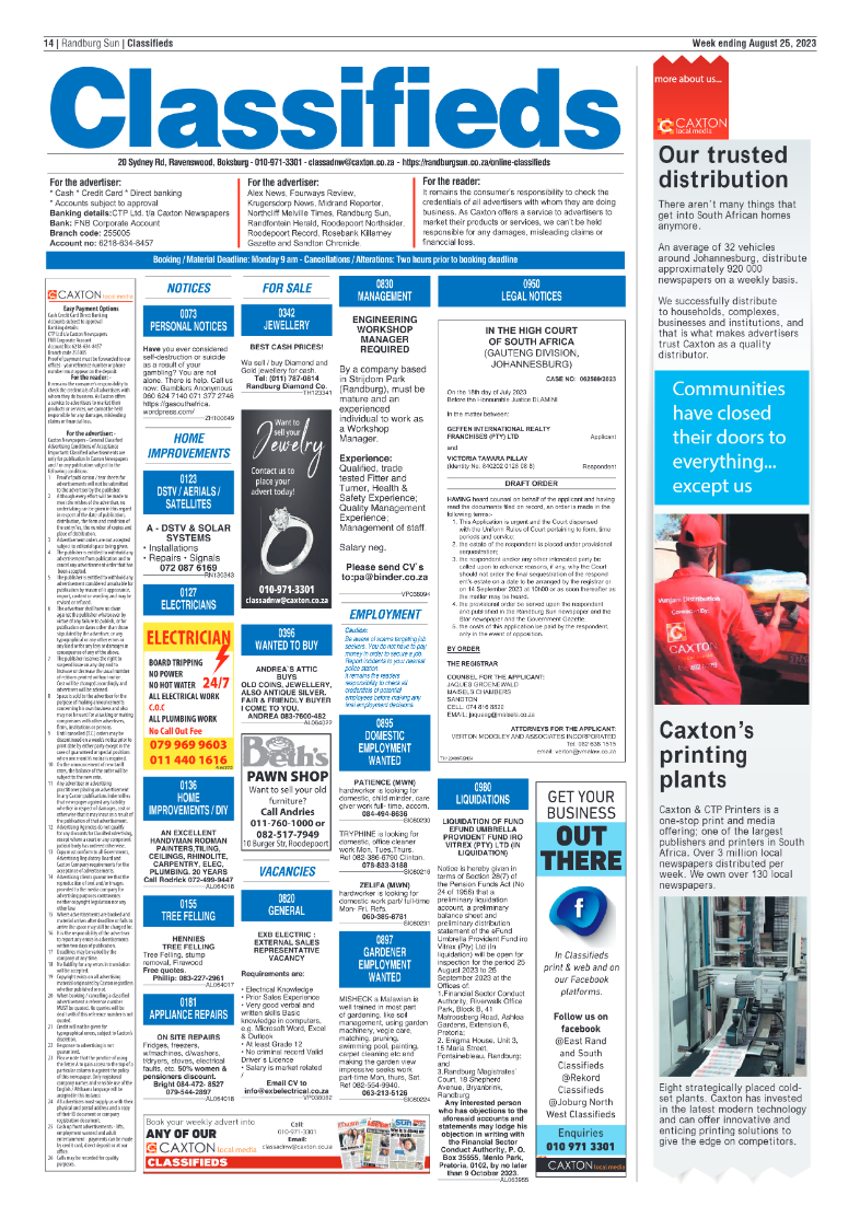 Randburg Sun 25 August 2023 page 14