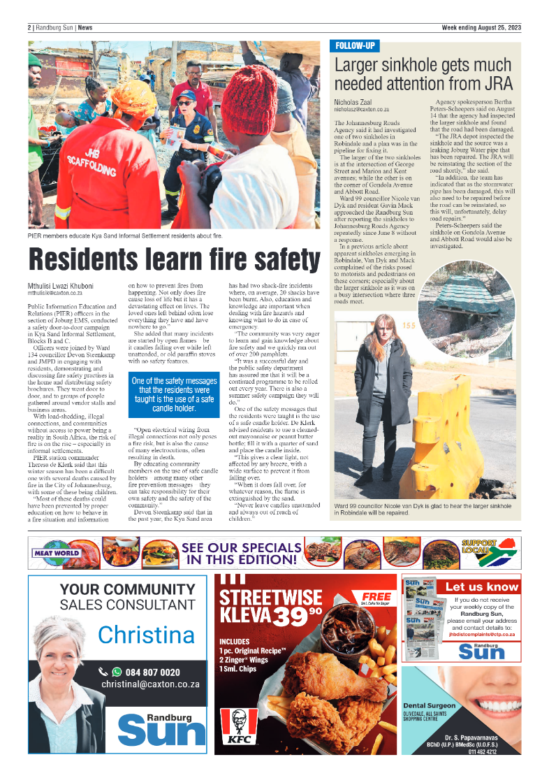 Randburg Sun 25 August 2023 page 2